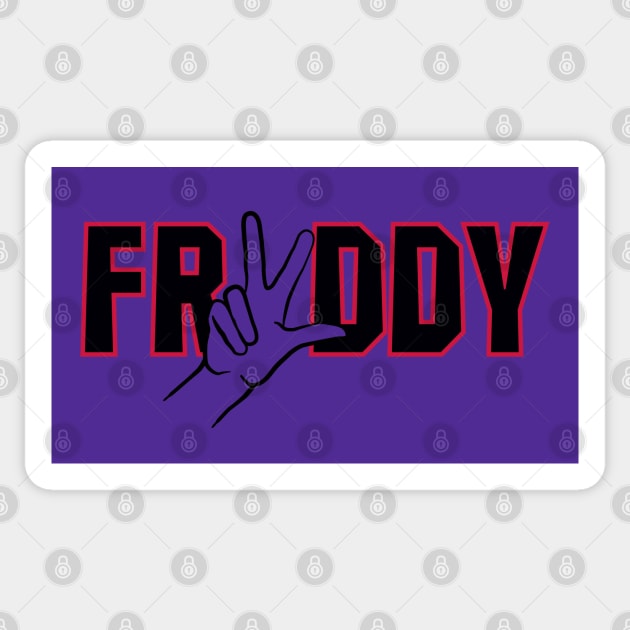 Freddy Three Hardwood Classic Sticker by tailgatemercantile